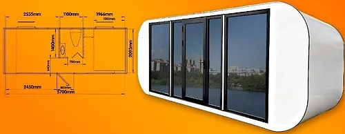 Tiny house / atelier / bureau Stahlworks Eco 6000 2023 – Image 2