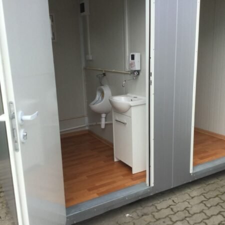 Conteneur sanitaire de toilette double cabine